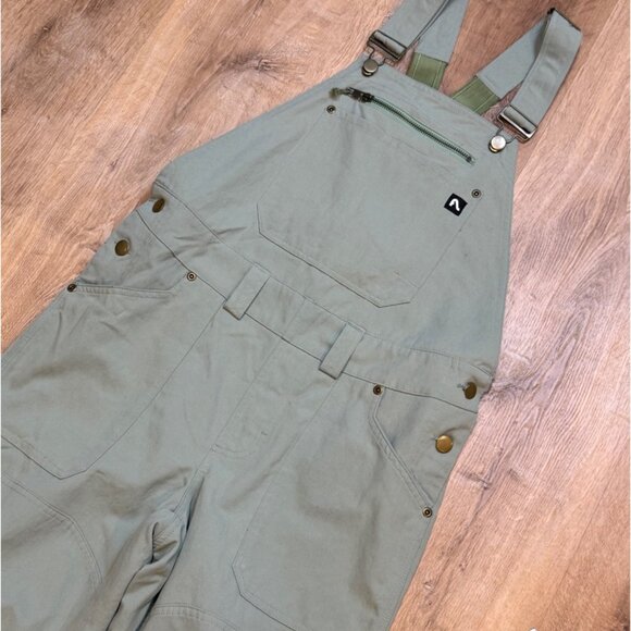 Flylow Trailworks Bib Overalls Sage Green Women’s Size XS - Picture 4 of 7